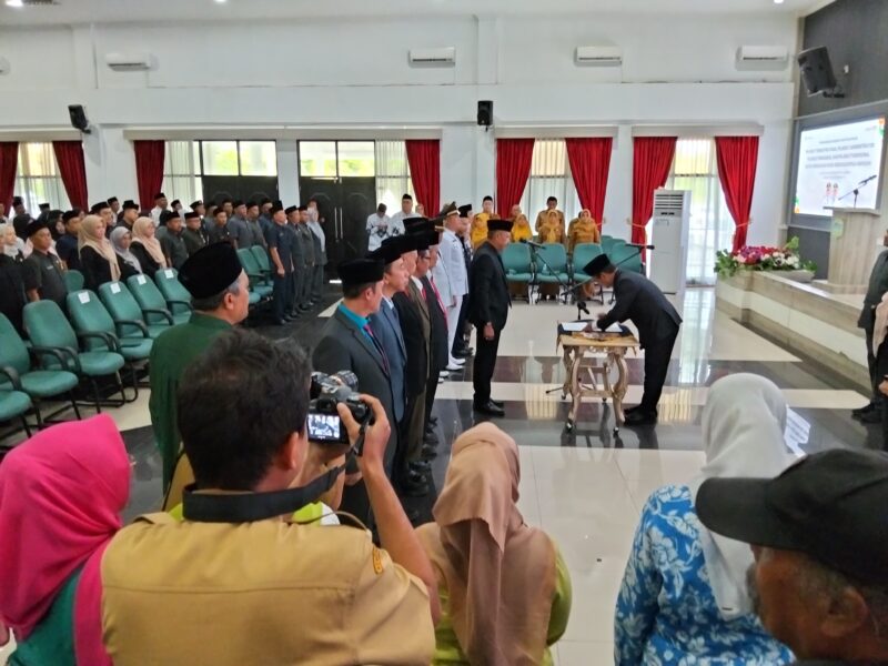 Suasana pelantikan pejabat Baru di Era Bupati Cecep Nurul Yakin, Selasa (9/12/2025), dok Tim newsline.id.