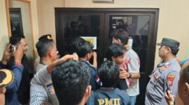 Puluhan mahasiswa dari Pergerakan Mahasiswa Islam Indonesia (PMII) menggelar aksi unjuk rasa, Kamis (22/1/2026)