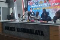 Polres Tasikmalaya merilis kasus dugaan penculikan bayi berusia dua bulan, Senin (9/2/2026).