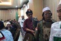 Ratusan ulama turun kembali melakukan aksi di gedung Bupati Tasikmalaya, Kamis (12/2/2026). (*).