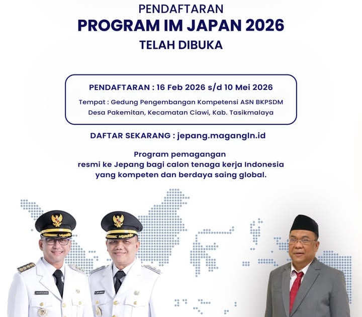 Pendaftaran magang ke Jepang dibuka mulai 16 Februari hingga 10 Mei 2026. (*).