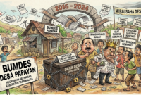 Ilustrasi warga protes soal anggaran BUMDes (*).