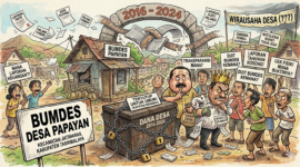 Ilustrasi warga protes soal anggaran BUMDes (*).