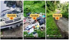 Mobil berlogo SPPG di Sepatnnggal, Kecamatan Sodong Hilir, Kabupaten Tasikmalaya ditegur warga setelah kedapatan membuang sampah dapur di pinggir jalan. (dok newsline.id).