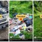 Mobil berlogo SPPG di Sepatnnggal, Kecamatan Sodong Hilir, Kabupaten Tasikmalaya ditegur warga setelah kedapatan membuang sampah dapur di pinggir jalan. (dok newsline.id).