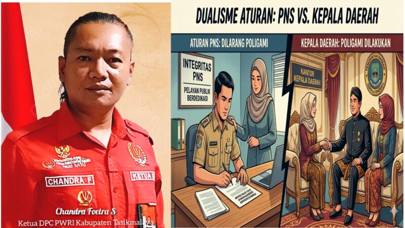 Ketua Persatuan Wartawan Republik Indonesia (PWRI) Kabupaten Tasikmalaya, Chandra F. Simatupang, menilai adanya standar ganda dalam penerapan aturan. (Istimewa).