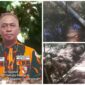 Poto: Ketua PAC PP Kecamatan Salawu, Uus Supendi (kanan) dan sejumlah limbah makanan SPPG Karang Mukti Salawu yang dibuang ke selokan umum (kiri)//jabar.newsline.id//