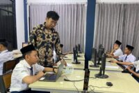Suasana pelaksanaan TKA di PKBM Bina At-Taufiq, Parung, Kabupaten Bogor. (dok Tim newsline.id)