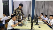 Suasana pelaksanaan TKA di PKBM Bina At-Taufiq, Parung, Kabupaten Bogor. (dok Tim newsline.id)