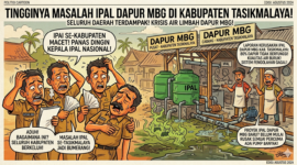 Ilustrasi polemik Instalasi Pengolahan Air Limbah (IPAL) di sejumlah dapur MBG Kecamatan Tanjungjaya, bikin panas dingin Satgas MBG. (Istimewa).