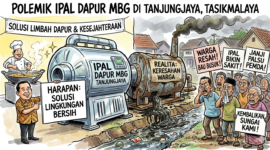 Ilustrasi polemik IPAL dapur MBG di Kecamatan Tanjungjaya, Kabupaten Tasikmalaya, yang semula diharapkan menjadi solusi lingkungan, kini justru menimbulkan keresahan warga. (Istimewa)