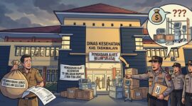 Caption: Ilustrasi Pengadaan Alat Kesehatan Senilai Miliaran Rupiah di Dinas Kesehatan Kabupaten Tasikmalaya Tahun 2025 yang Belum Selesai Tapi Sudah Dibayar, Barang Mendadak Ada Saat Polisi Akan Melakukan Gelar Perkara//jabar.newsline.id//