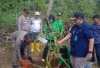 Aksi penanaman pohon di tebing rawan longsor Kampung Palalangon, Desa Pasir Jaya, Kecamatan Cigombong, Kabupaten Bogor. Selasa (19/5/2026). (dok.newsline.id).