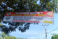 Spanduk Anti Bank Emok terbentang di sekitar wilayah Kecamatan Salopa, Kabupaten Tasikmalaya. Senin (25/5/2026), (Istimewa).