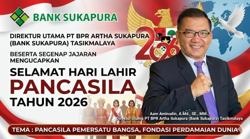 Caption: Direktur Utama PT BPR Artha Sukapura (Bank Sukapura) Tasikmalaya, Aam Aminudin, A.Md., SE., MM.,//jabar.newsline.id//istimewa//