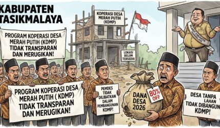 Caption: Ilustrasi Sejumlah Kepala Desa Keluhkan Program KDPM, Dana Desa Dipotong, tapi tidak Dibangunkan KDMP karena tidak memiliki lahan//jabar.newsline.id//