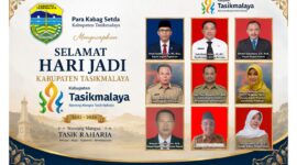 Poto: Seluruh Kepala Bagian Sekretariat Daerah Kabupaten Tasikmalaya mengucapkan mengucapkan selamat hari jadi atau Milangkala Kabupaten Tasikmalaya ke-394 tahun 2026//jabar.newline.id//