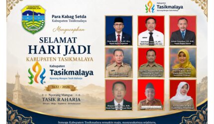 Poto: Seluruh Kepala Bagian Sekretariat Daerah Kabupaten Tasikmalaya mengucapkan mengucapkan selamat hari jadi atau Milangkala Kabupaten Tasikmalaya ke-394 tahun 2026//jabar.newline.id//