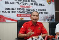 Foto: Ketua Umum Persatuan Wartawan Republik Indonesia (PWRI) sekaligus Praktisi Hukum, dr. Suriyanto.Pd., SH., MH., Mkn.,//jabar.newsline.id//