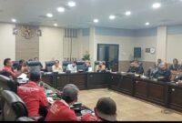 Poto: DPC PWRI Kabupaten Tasikmalaya pada saat melakukan audiensi bersama DPRD Kabupaten Tasikmalaya terkait proyek KDMP yang diduga langgar sejumlah regulasi, Kamis (27/8/2026)//jabar.newsline.id//istimewa//
