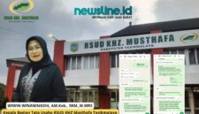 Caption: Poto Kepala Bagian Tata Usaha RSUD KHZ Musthafa, Wiwin Winaninsih dan screenshot percakapan WhatsApp saat dikonfirmasi oleh tim jabar.newsline.id pada Rabu, (9/9/2026)//