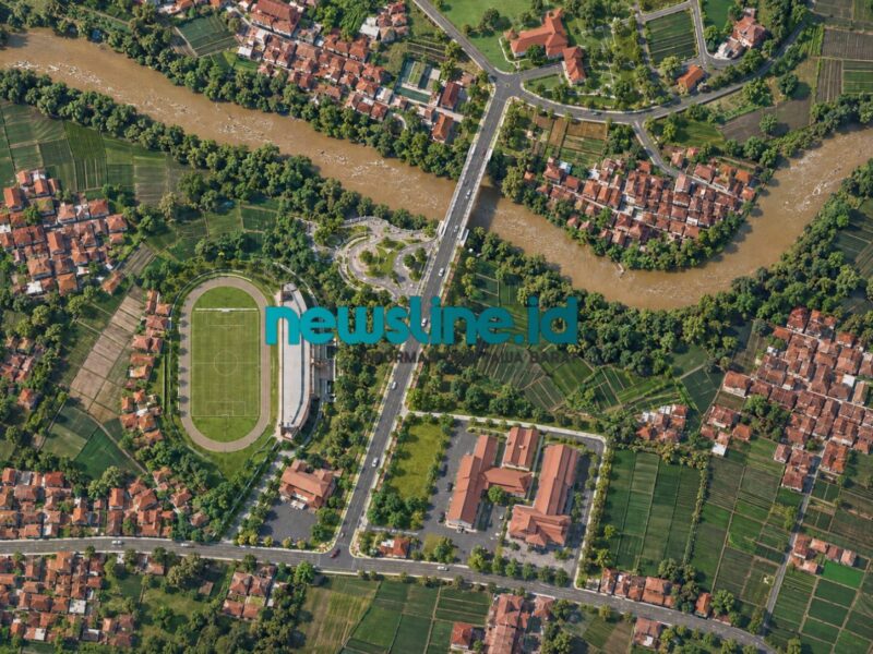 Caption: Gambar 3D Jalan dan Jembatan Penghubung SOR Mangunreja ke Komplek Pemda Tasikmalaya//jabar.newsline.id//